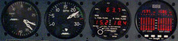 Cessna 414 panel