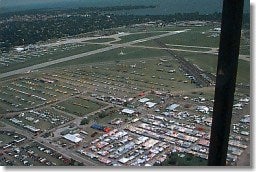 Aerial view of AirVenture at Oshkosh