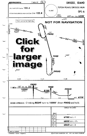 Approach plate