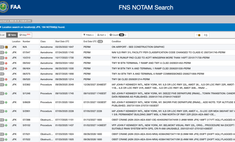FAA Deploying New NOTAM Service