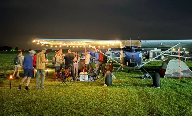 The right gear helps to create the perfect underwing soirée at EAA AirVenture in July at Oshkosh, Wisconsin.