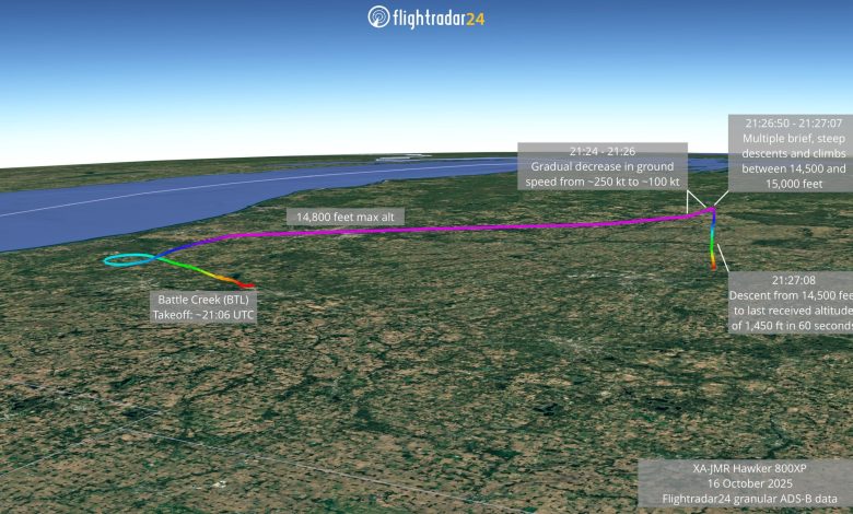 Michigan jet crash