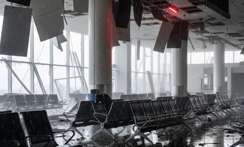 Sangster International Airport Montego Bay, Jamaica after Hurricane Melissa