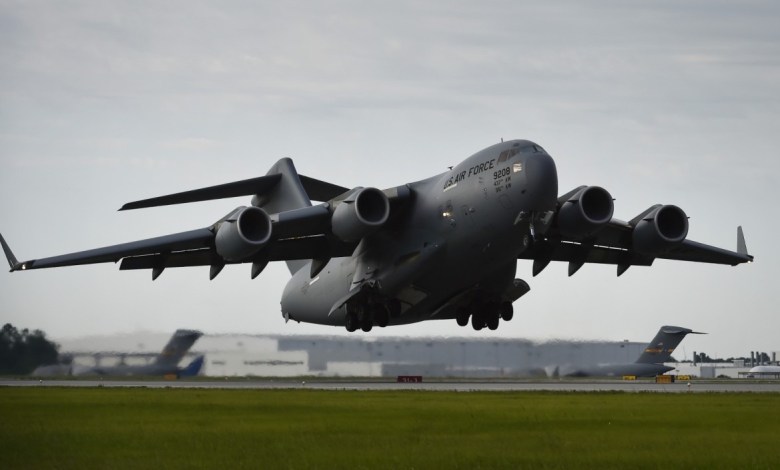 C-17 Suffers Nose Gear Collapse in Charleston