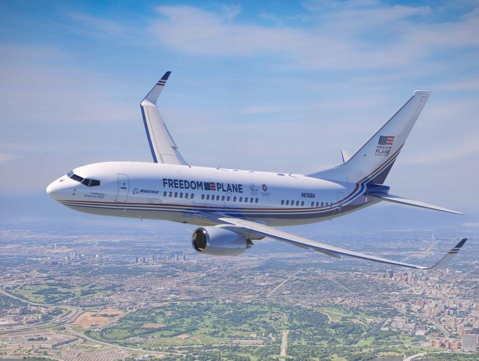 Boeing 737 Selected for National Archives “Freedom Plane” Tour