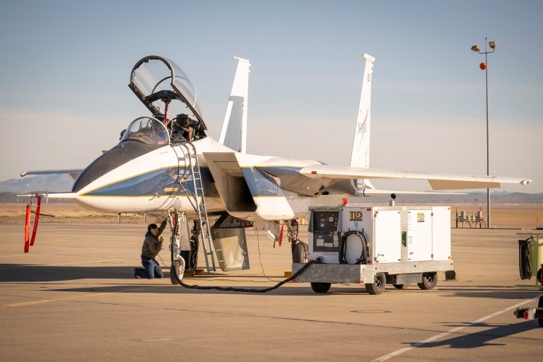 NASA Conducts Laminar Flow Research With F-15 Taxi Tests