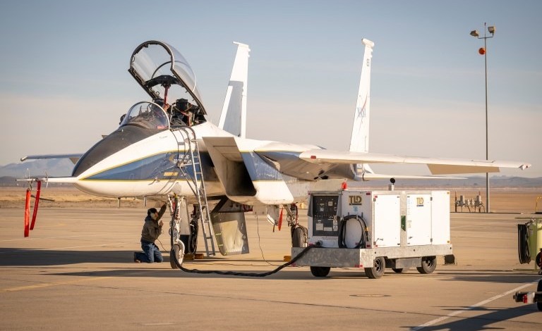 NASA Conducts Laminar Flow Research With F-15 Taxi Tests