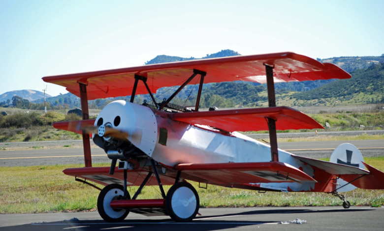 A Fokker Dr-1 replica visits KRNM