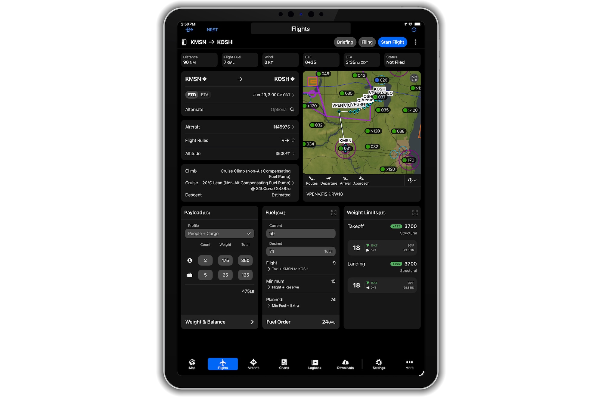 Garmin Pilot Update Adds Flight Planning, SmartCharts Changes
