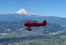 "WAAAMs UPF-7 that we just finished the annual on, flying around Mt. Hood" — Scott Bragg