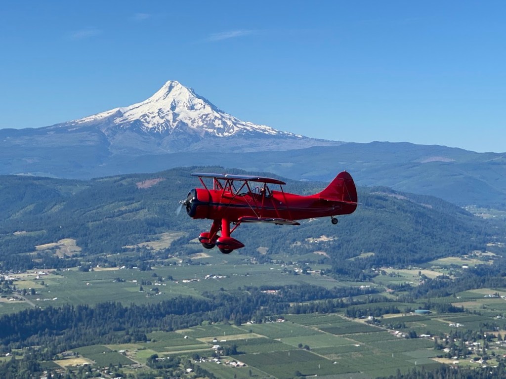 "WAAAMs UPF-7 that we just finished the annual on, flying around Mt. Hood" — Scott Bragg