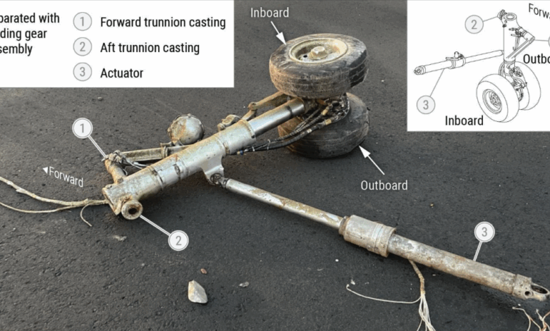 NTSB recommendations following Learjet gear assembly detachment.